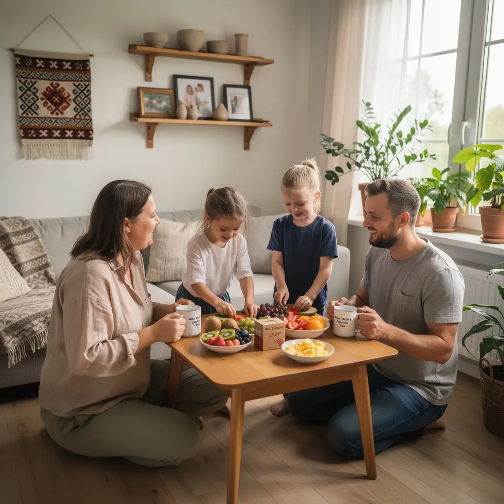 Pieninės usnies arbata, skirta širdžiai ir kepenims, puikiai atrodo ant medinio stalo.